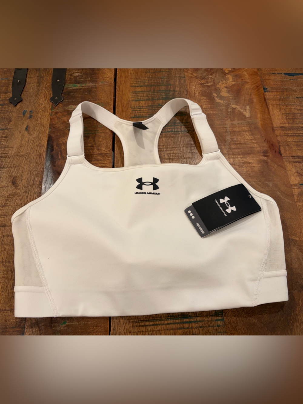 Under Armour Women's White High Support Sports Bra NEW XL